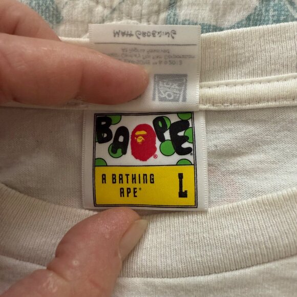 BAPE X The Simpsons Baby Milo Behind Bart Short Sleeve T-Shirt Sz L - Picture 5 of 7